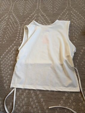 Forever 21 White Side-Tie Tank Top